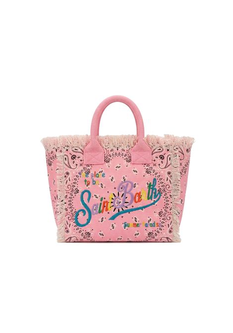 Borsa media in canvas SAINT BARTH | COL0001 COLETTE02567L BANDANNA ROUND MCOL 21